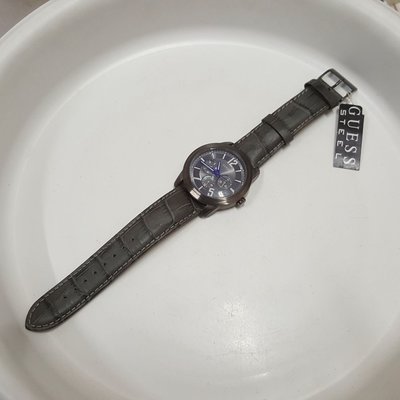 錶店釋出 大錶徑 GUESS 三眼錶 男錶 真皮錶帶 A6