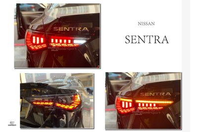 》傑暘國際車身部品《NISSAN SENTRA B18 20 21 呼吸動態 龍鱗 龍麟 跑馬方向燈 LED尾燈 燻黑