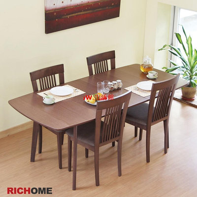 【熱賣下殺價】RICHOME 福利品 TA-315 可延伸實木餐桌 餐桌 桌子 飯桌 餐廳 聚餐 可延伸餐桌