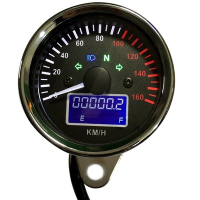 現貨熱銷-機車改裝儀表多功能儀表12V 油量表白色指針 時速0-160km/h里程（規格不同價格也不同