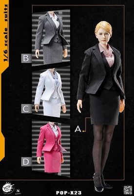 BOxx潮玩~POPTOYS 1/6型系列X23辦公室女郎女文員職業女式西服西裝套裝四色 可選