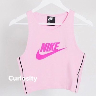 【Curiosity】NIKE 女子短版露腹削肩背心上衣 粉紅色 XS/S號 $1980↘$1299免運