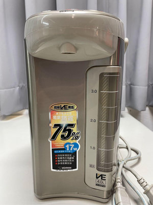 日本象印ZOJIRUSHI SUPER VE超級真空微電腦保溫省電熱水瓶CV-DSF40 4L;少用如新