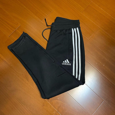 (Size L) Adidas 刺繡三線絨毛保暖長褲  （H)
