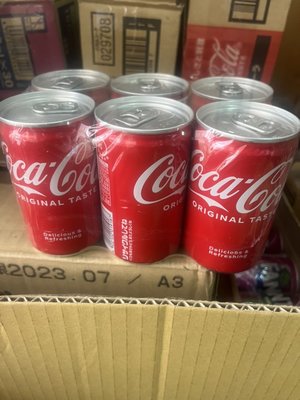 日本 可口可樂 碳酸飲料 6小罐