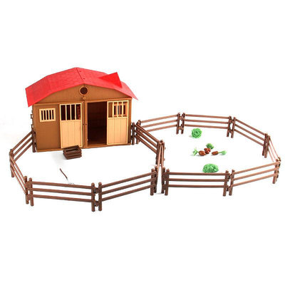 仿真動物農場玩具套裝 啟蒙農舍牧場家禽雞鴨鵝牛豬場景模型3-9歲