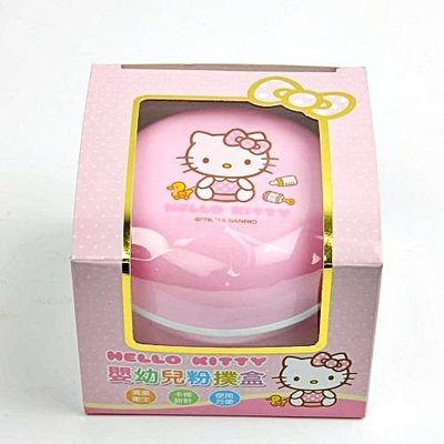 Hello Kitty 粉撲盒，刷具/粉撲/粉撲盒/爽身粉盒，X射線【C072667】