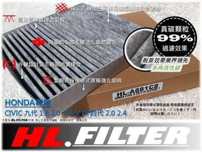 【活性碳】HL HONDA CIVIC 9.5代 喜美 9.5代 C9 正廠 型 複合式 PM2.5 冷氣濾網 非 3M