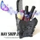 MAY SHOP【BF229834】時尚風格蝴蝶雕花立體刷具筒/化妝盒