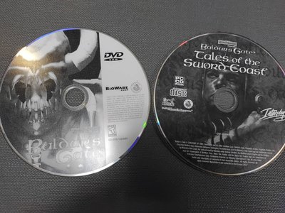 網拍唯一絕版經典 PC GAME 電腦遊戲 柏德之門1代+劍灣傳奇 Baldur's Gate 英文版 綠條
