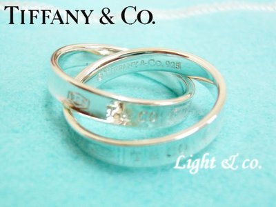 【Light &amp; co.】專櫃真品已送洗 Tiffany &amp; Co 925純銀 雙環 雙圈 窄版1837戒指  經典款