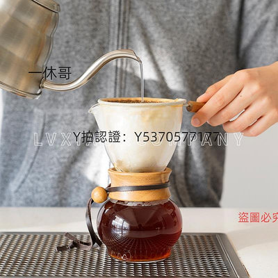 咖啡配件 HARIO日本法蘭絨咖啡濾布 手柄帶過濾袋滴漏式咖啡沖泡壺套裝器具
