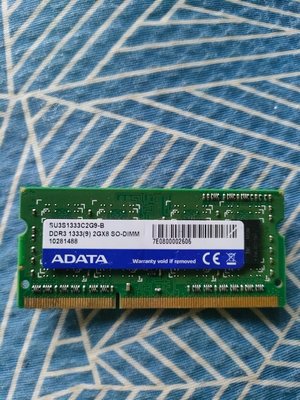 2GB DDR3 威剛 Adata SODIMM 1333 RAM 筆電 記憶體 memory