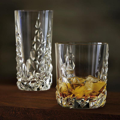 酒杯德國NACHTMANN進口水晶玻璃洋酒杯啤酒威士忌杯水杯家用杯子復古