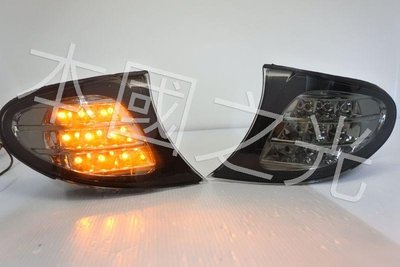 oo本國之光oo 全新 BMW 寶馬 2002 2003 2004 E46 2門 LED 薰黑 角燈 一對 台灣製造