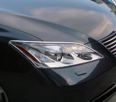 圓夢工廠 Lexus 2006~2009 ES300 ES330 ES350 改裝 鍍鉻銀車燈框飾貼 前燈框 頭燈框