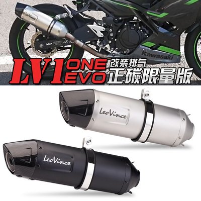 摩托車排氣改裝 賽600 NINJA400 無極300 LEO LV ONE碳纖排氣管