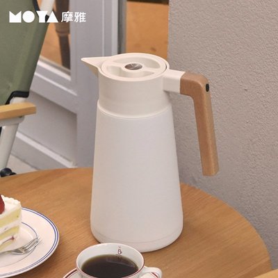 咖啡杯法式保溫水壺櫸木柄餐廳咖啡壺大容量不銹鋼304家用熱水壺保溫瓶