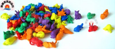 ※旭陽教育用品社※USL遊思樂益智教具系列-軟質寵物模型組(6款寵物,6色,72PCS裝)台灣製ST安全玩具