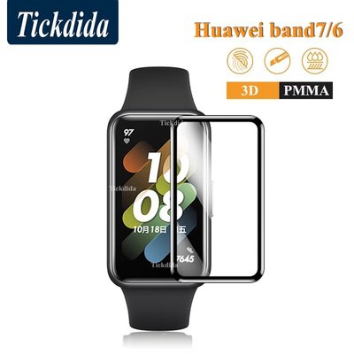 適用於華為 Band 7 NFC Smartwatch 屏幕保護膜的 3D 曲面鋼化膜適用於 Huawei Band7
