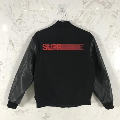 【P+C】18FW Supreme Motion Logo Varsity Jacket 幻影棒球外套