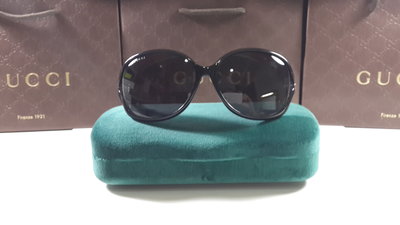 GUCCI 時尚太陽眼鏡 GG0076S-001 黑-金銀色-附贈提袋