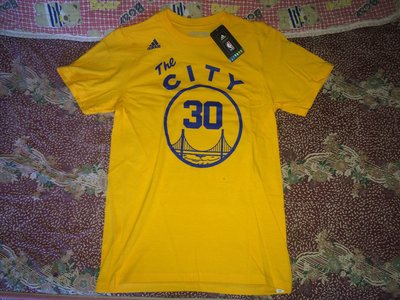 現貨 ADIDAS Curry 勇士復古黃背號 T恤 tee 叮噹車 球衣 NBA lebron kobe kd ua