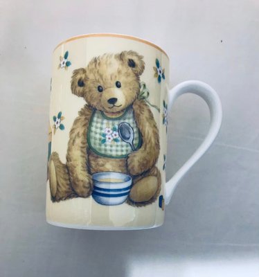 日本 Nikko Teddy Bear 泰迪熊 鵝黃色 馬克杯 咖啡杯 茶杯 水杯 杯子