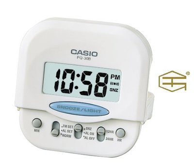 【天龜】CASIO 輕巧時尚 隨身型數字電子鬧鐘 PQ-30B-7