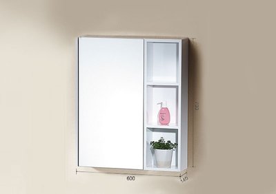 魔法廚房 台製鏡櫃1460B浴櫃 吊櫃100%防水PVC發泡板整體烤漆白色 可另外加燈 偏遠地區運費另計