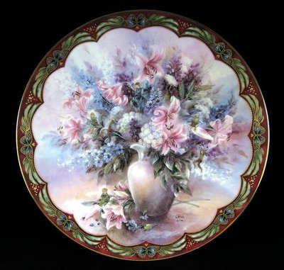 美國W S George藝術家 Lena Liu 劉莉娜Magic Makers Flower Fairi花仙子瓷盤-C
