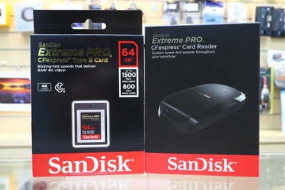 【日產旗艦】Sandisk Extreme PRO Type B CFexpress 64G +專用讀卡機 公司貨