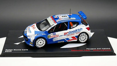 ixo 1:43 標致拉力賽車合金汽車模型玩具車Peugeot 207 WRC 2009