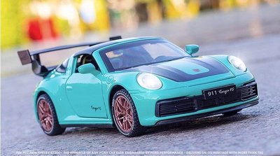 「車苑模型」新奧 1:32  Porsche 保時捷 911 TARGA 賽道版 聲光 迴力 模型