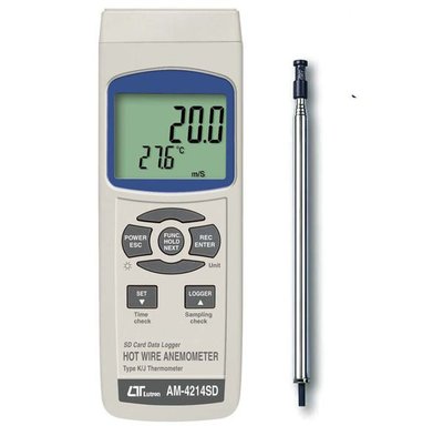 [捷克科技] Lutron 路昌 AM 4214SD 熱線風速溫度計+記錄器 專業電錶儀錶