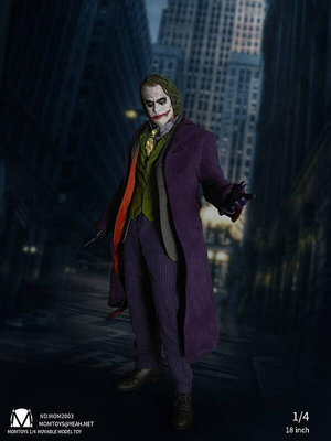 創客優品 正版兵人模型 MOMTOYS 14 小丑可動人偶（18寸） joker 蝙蝠俠黑暗騎士 現貨BR1168