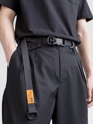 磁力扣機能腰帶男女 年輕人裝飾褲帶戰術快速工裝ins潮流尼龍皮帶-頑皮小老闆