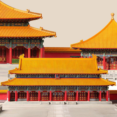 故宮保和殿榫卯積木模型 古建筑拼裝玩具 中式斗拱中國風生日禮物