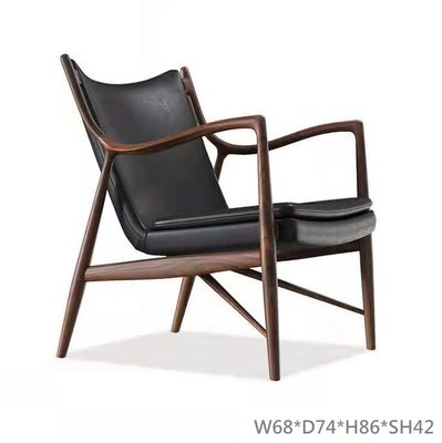 【台大復刻家具】北歐經典 Finn Juhl NV45  Easy Chair 45號 皮椅 油染牛皮_苯染牛皮