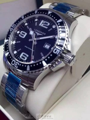 原裝正品 浪琴 Longines 兩年全球保修，運動系列300米防水藍色錶盤石英錶