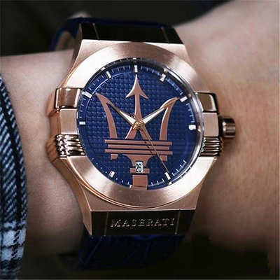 二手全新MASERATI瑪莎拉蒂 编码R8851108027 時尚防水夜光石英男士腕錶  手錶