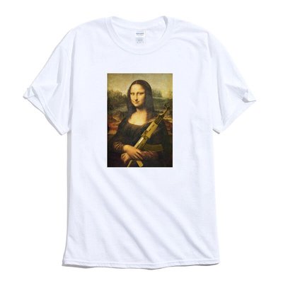 Mona Lisa AK47 短袖T恤 2色 油畫 槍 蒙娜麗莎 印花潮T