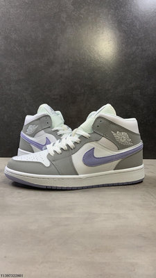 NIKE AIR JORDAN 1 時尚 DC0774-105 MID冰藍 煙灰 板鞋BQ6472-10