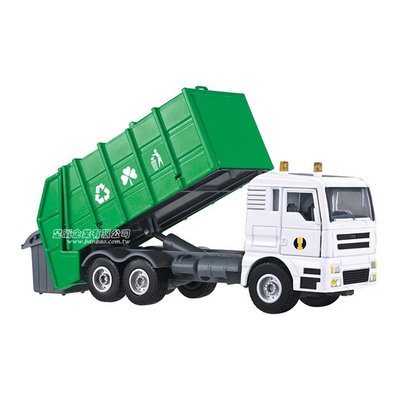 【楚崴玩具】HY TRUCK華一 5012-12垃圾車 工程合金車模型車 資源回收車 環保車(1:50)