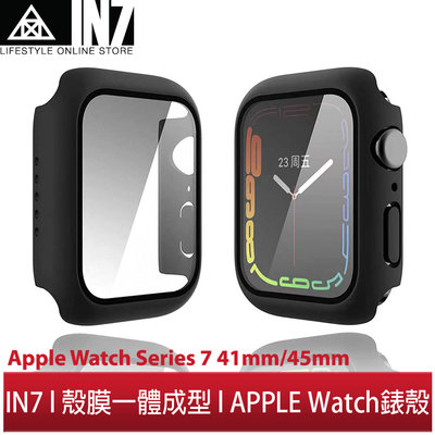 【蘆洲IN7】 IN7 Apple Watch Series 7手錶防摔電鍍保護殼41mm/45mm PC+鋼化膜保護套