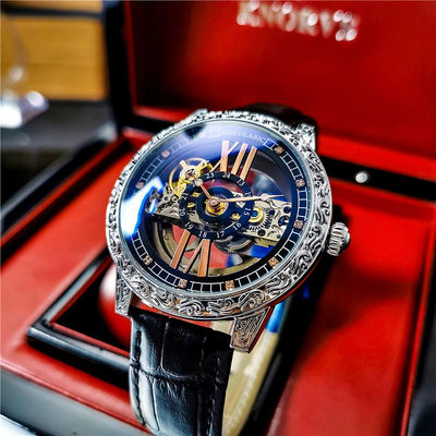 現貨男士手錶腕錶奧古拉斯新款正品全自動機械錶鏤空透底手錶男士高檔防水夜光男錶