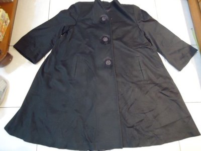 PARIENNE 日本東京純羊毛黑色大衣,size:9,少穿,降價大出清