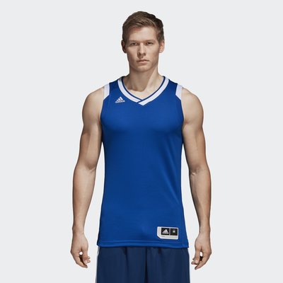 Adidas 男 基本款 Crazy Explosive 單面穿 籃球衣 上衣 背心 BQ7780 藍白 現貨