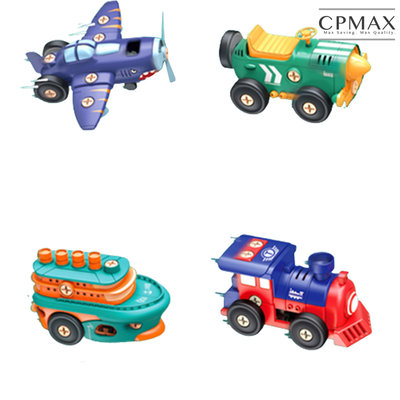 CPMAX DIY螺絲拆裝電動玩具交通車 安全螺絲釘 安全玩具 DIY玩具 交通玩具 螺絲組裝 拼裝玩具【TOY51】