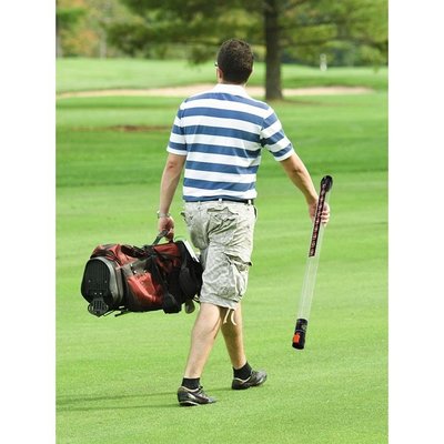 []新高爾夫球撿球桶便攜式透明撿球筒撈球器免彎腰可容納21球